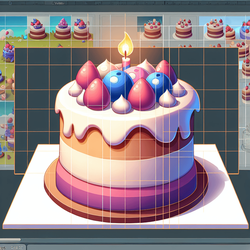 Cake.
Single Game Texture. In-Game asset. 2d. Blank background. High contrast. No shadows.