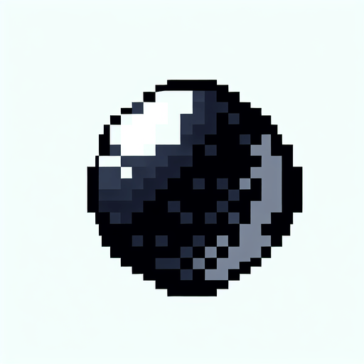 round black circle. pixelated. 8 bit..
Single Game Texture. In-Game asset. 2d. Blank background. High contrast. No shadows.