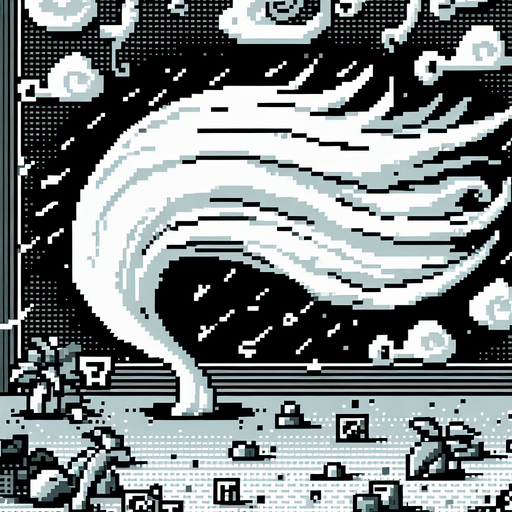 8-bit, cartoon, white wind blow..