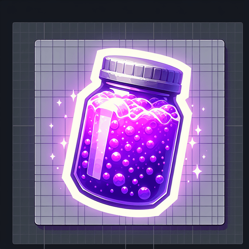 Lilac jelly jar purple Single Game Texture. In-Game asset. 2d. Blank background. High contrast. No shadows. Single Game Texture. In-Game asset. 2d. Blank background. High contrast. No shadows.