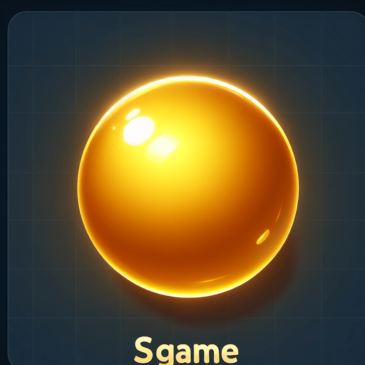 A golden glowing ball.
Single Game Texture. In-Game asset. 2d. Blank background. High contrast. No shadows.