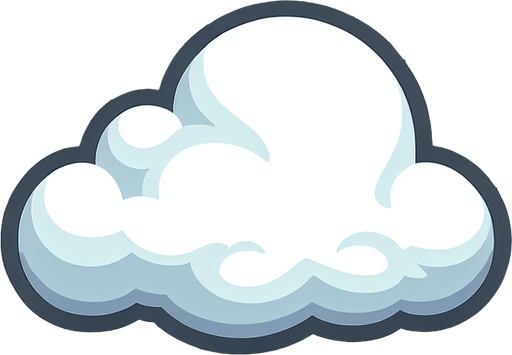 cartoon white cloud..
Single Game Texture. In-Game asset. 2d. Blank background. High contrast. No shadows.