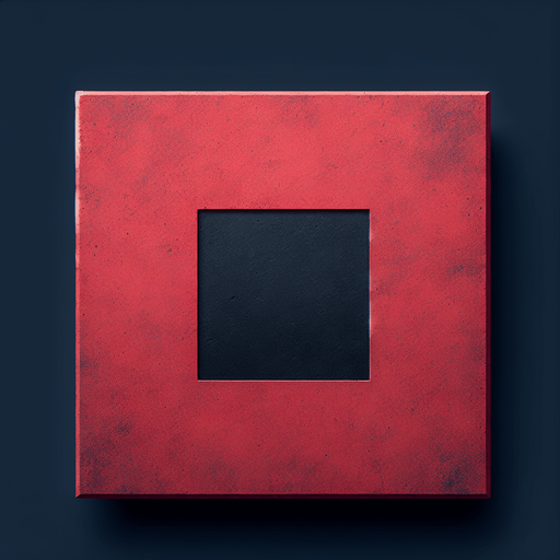 the surface is red, concrete with a black square in the center..
Single Game Texture. In-Game asset. 2d. Blank background. High contrast. No shadows.