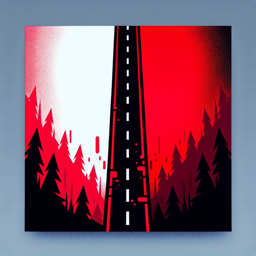 The background is half a road with blood.
Single Game Texture. In-Game asset. 2d. Blank background. High contrast. No shadows.