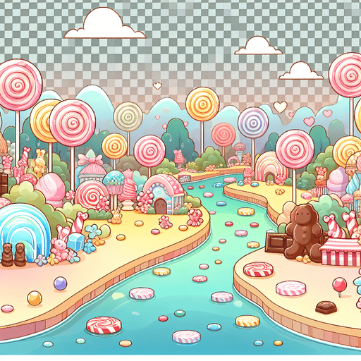 Background transparent candyland low saturation