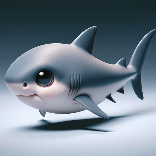 Cute Baby shark..
. 2024 game style. Side view. Photorealistic