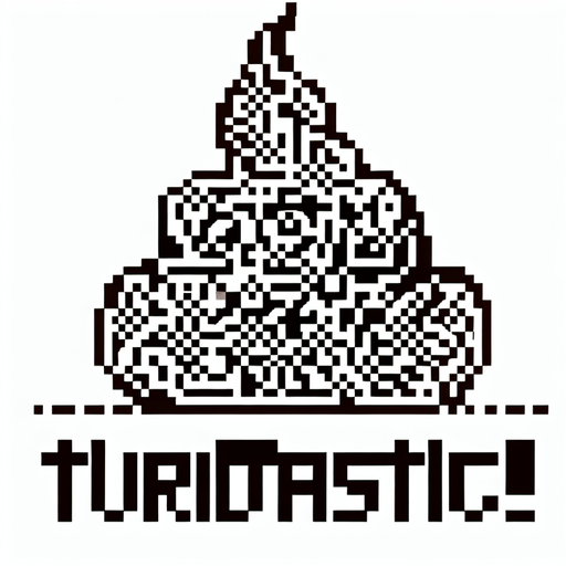 text saying "Turdtastic!" against a turd banner. pixelated. 8-bit.
Single Game Texture. In-Game asset. 2d. Blank background. High contrast. No shadows.