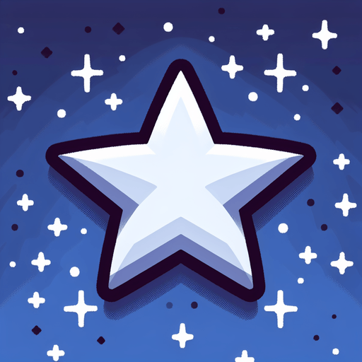 Cartoon, white star. Single Game Texture. In-Game asset. 2d. Blank background. High contrast. No shadows..
Single Game Texture. In-Game asset. 2d. Blank background. High contrast. No shadows.