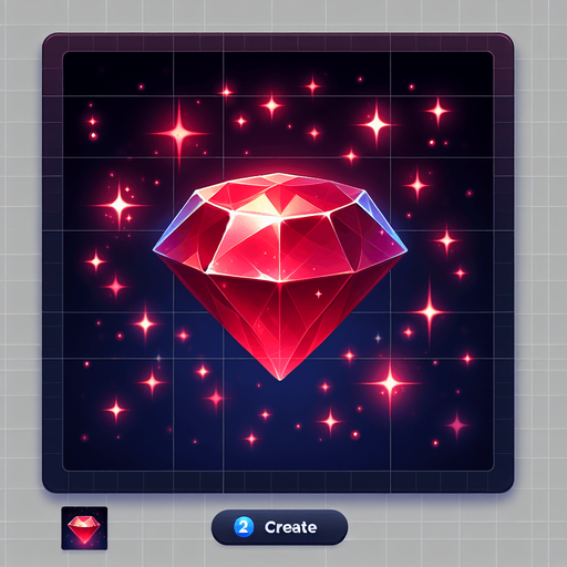 Magic Red Sapphire.
Single Game Texture. In-Game asset. 2d. Blank background. High contrast. No shadows.