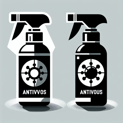 an anti virus spray.
Single Game Texture. In-Game asset. 2d. Blank background. High contrast. No shadows.