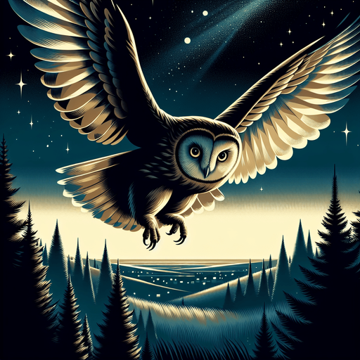 A  flying owl.