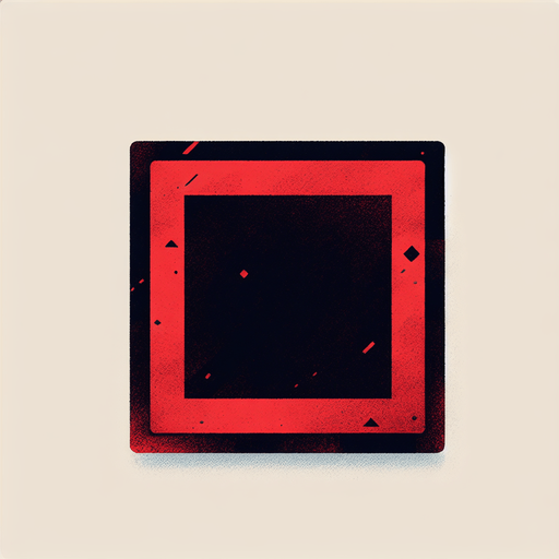 the surface is red, concrete with a black square in the center..
Single Game Texture. In-Game asset. 2d. Blank background. High contrast. No shadows.