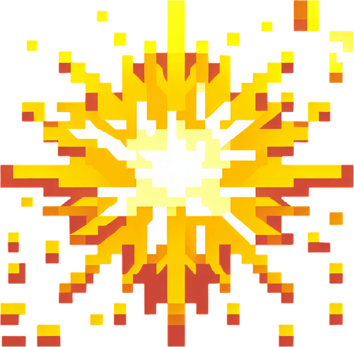 Bright yellow blast pixel art shooter game
Single Game Texture. In-Game asset. 2d. Blank background. High contrast. No shadows.