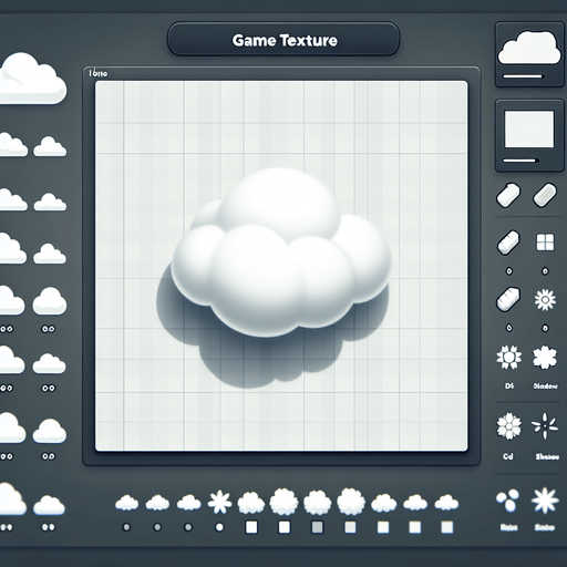 fluffy cloud.
Single Game Texture. In-Game asset. 2d. Blank background. High contrast. No shadows.