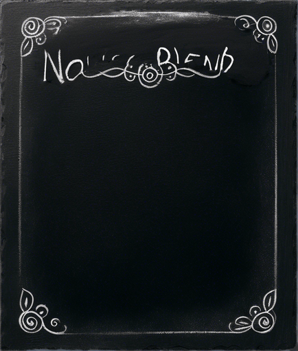 Text "NOVICE BLEND" in chalk, handwritten