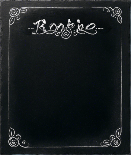 Text "ROOKIE BREW" handwritten in chalk