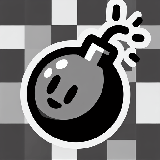 cartoon bomb, no shadow, no background.
Single Game Texture. In-Game asset. 2d. Blank background. High contrast. No shadows.