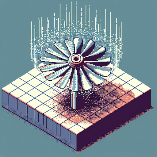 spinning rotor blade. isometric particle effect. pixelated. 8 bit..
Single Game Texture. In-Game asset. 2d. Blank background. High contrast. No shadows.