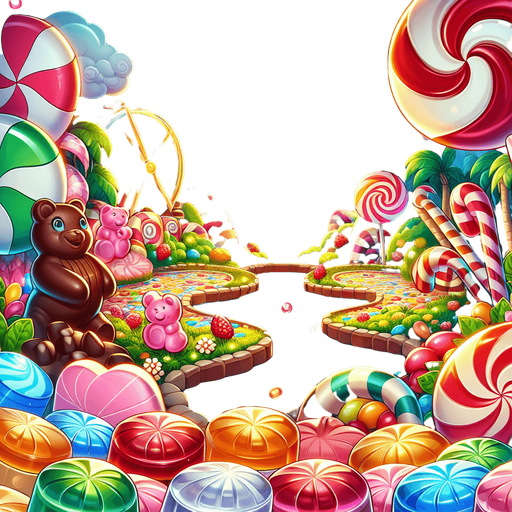 Simple Casual game background cartoon candy.