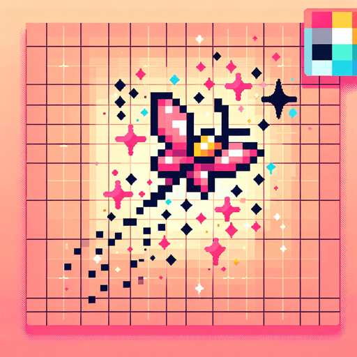 cartoon 8 bit fairy dust.
Single Game Texture. In-Game asset. 2d. Blank background. High contrast. No shadows.