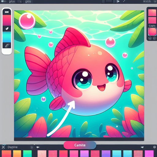 Pink Baby fish lateral view.
2024 game style