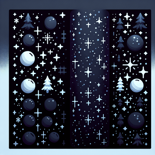 2d christmas dark sparkles Single Game Texture. In-Game asset. 2d. Blank background. High contrast. No shadows.