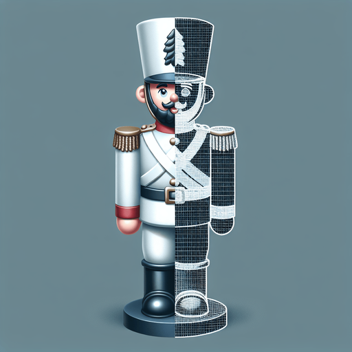 A christmas Toy Soldier. Plastic style Single Game Texture. In-Game asset. 2d. Blank background. High contrast. No shadows.