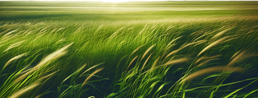 bright blue sky over a grassy meadow.