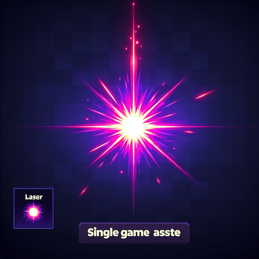 laser being fired upwards.
Single Game Texture. In-Game asset. 2d. Blank background. High contrast. No shadows.