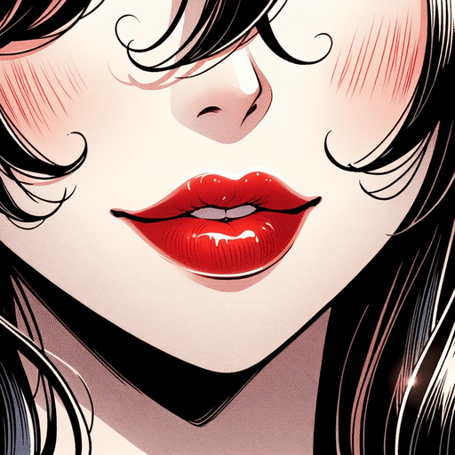 A beautiful women mouth in a manga style.
Single Game Texture. In-Game asset. 2d. Blank background. High contrast. No shadows.