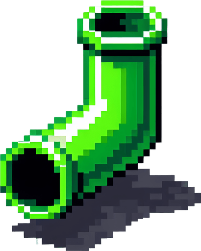 A green pipe facing upwards.
Single Game Texture. In-Game asset. 2d. Blank background. High contrast. No shadows.