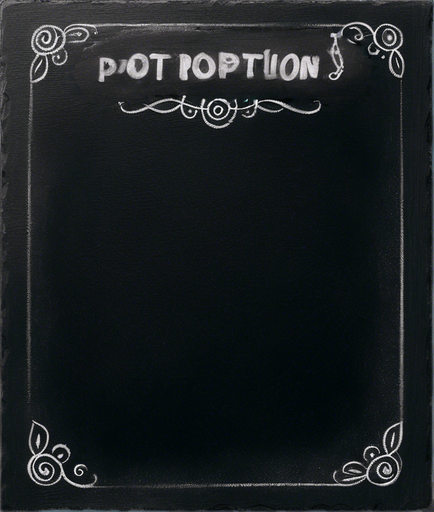 Word "POTION" in chalk