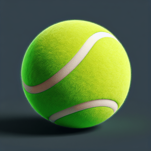 Tennis Ball.
Single Game Texture. In-Game asset. 2d. Blank background. High contrast. No shadows.