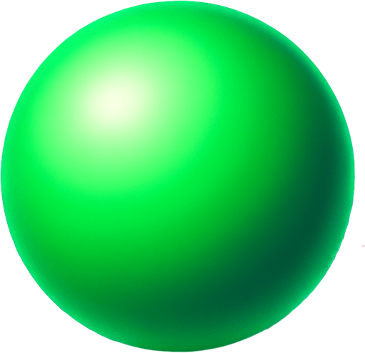 Green
 round ball.
Single Game Texture. In-Game asset. 2d. Blank background. High contrast. No shadows.