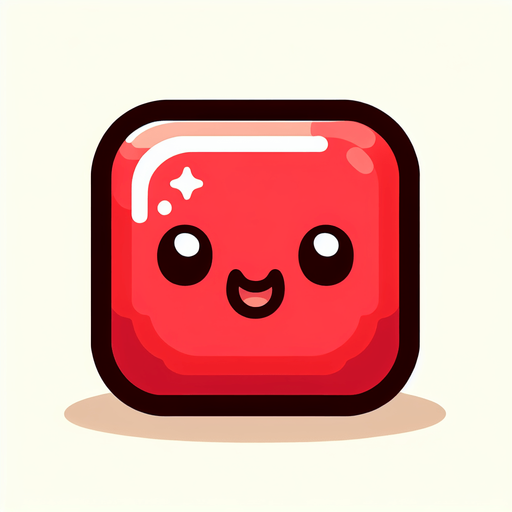 Perfectly square red game piece with cute happy face. Cartoon style. Cute art style. Simple vector style. No Shadows.
Single Game Texture. In-Game asset. 2d. Blank background. High contrast. No shadows.