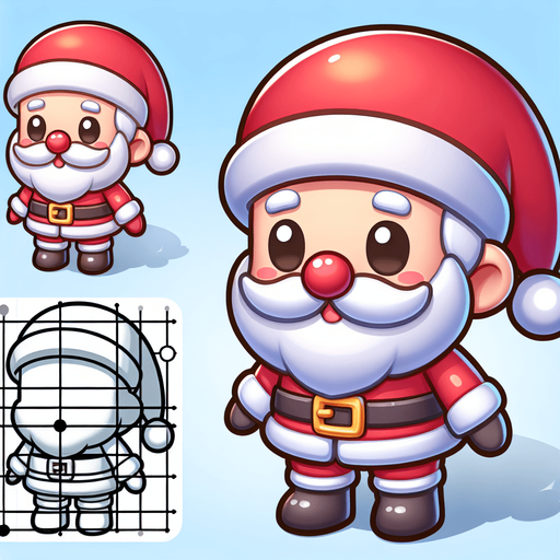 a cute santa clauss. plastic style. Single Game Texture. In-Game asset. 2d. Blank background. High contrast. No shadows.