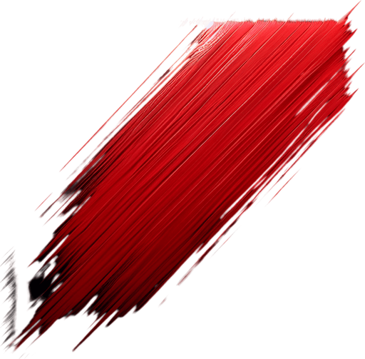 Soft  straight Long red paint  on black background.
Single Game Texture. In-Game asset. 2d. Blank background. High contrast. No shadows.