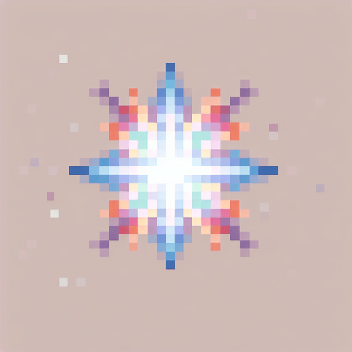 sparcle.
simple shape, pixel art, Blank background