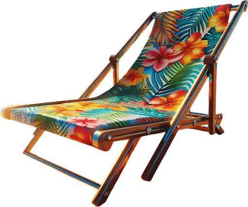 Une chaise longue de plage.
Image