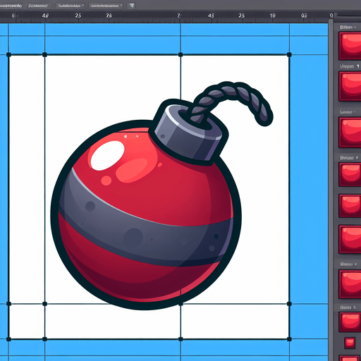 cartoon bomb, no shadow, no background.
Single Game Texture. In-Game asset. 2d. Blank background. High contrast. No shadows.