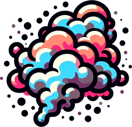 Cloud of smoke  cartoon  Single Game Texture. In-Game asset. 2d. Blank background. High contrast. No shadows. Single Game Texture. In-Game asset. 2d. Blank background. High contrast. No shadows. Single Game Texture. In-Game asset. 2d. Blank background. High contrast. No shadows.