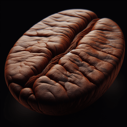 Coffee Bean With Nothing Else.
Single Game Texture. In-Game asset. 2d. Blank background. High contrast. No shadows.