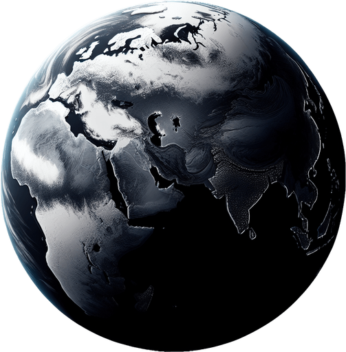 Earth hemisphere.
Single Game Texture. In-Game asset. 2d. Blank background. High contrast. No shadows.