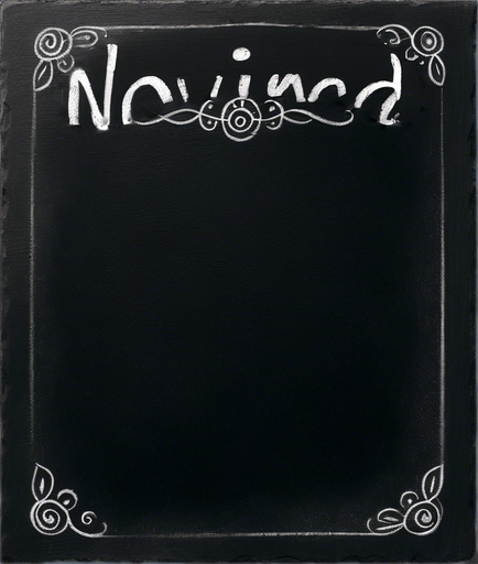 "NOVICE BLEND" handwritten in chalk