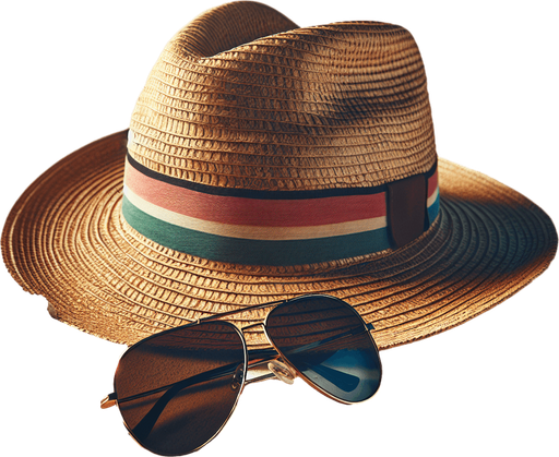 Un chapeau et lunette pour la plage.
Image