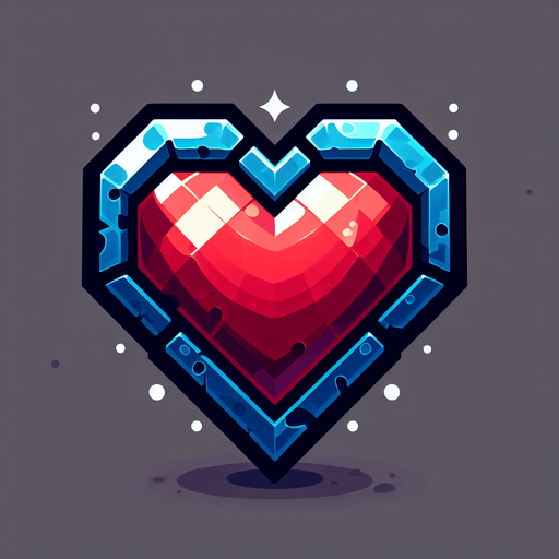 Game Heart Lifes.
Single Game Texture. In-Game asset. 2d. Blank background. High contrast. No shadows.