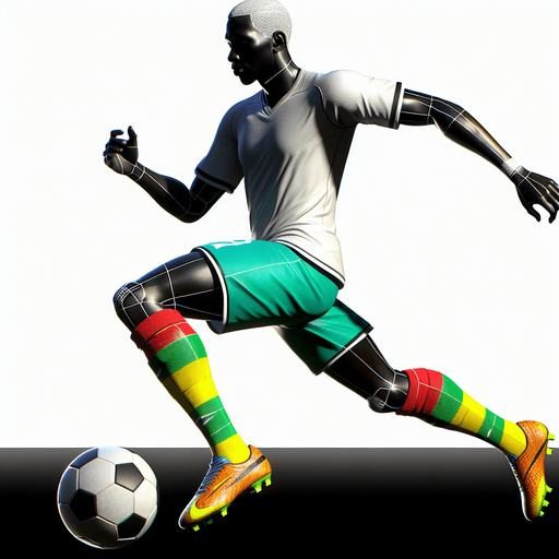 Footballeur couleur.
Single Game Texture. In-Game asset. 3D
 Blank background. High contrast. No shadows.