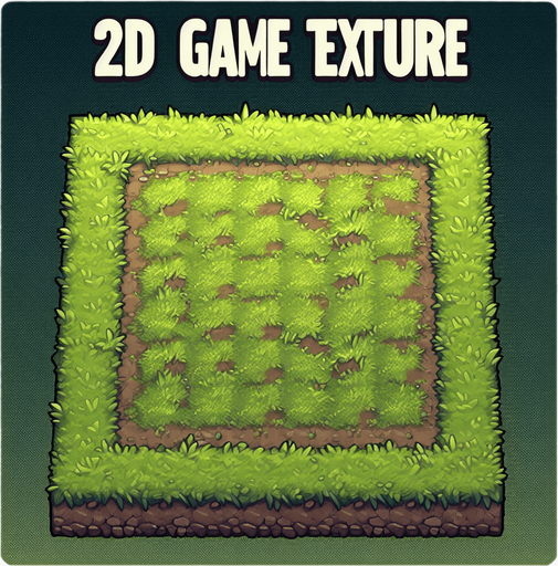 ground grass.
Single Game Texture. In-Game asset. 2d. Blank background. High contrast. No shadows.