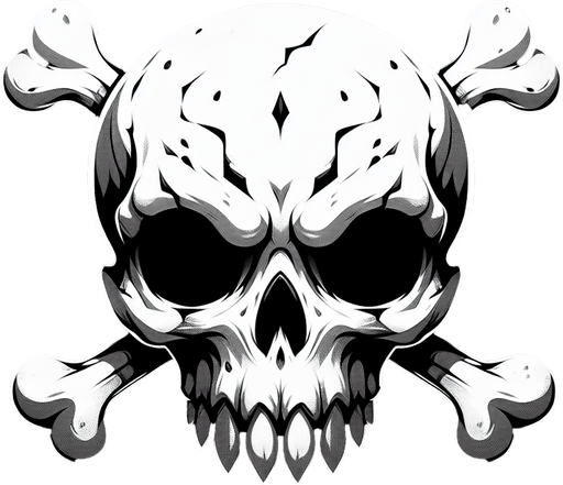 Poisonous Skull.
Single Game Texture. In-Game asset. 2d. Blank background. High contrast. No shadows.