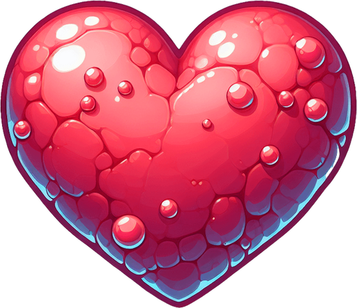 heart.
Single Game Texture. In-Game asset. 2d. Blank background. High contrast. No shadows.